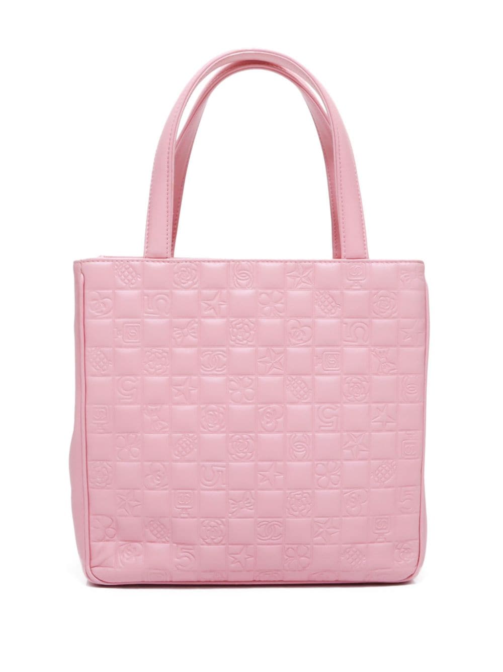 Pre-owned Chanel Icon Choco Bar 手提包（2008年典藏款） In Pink