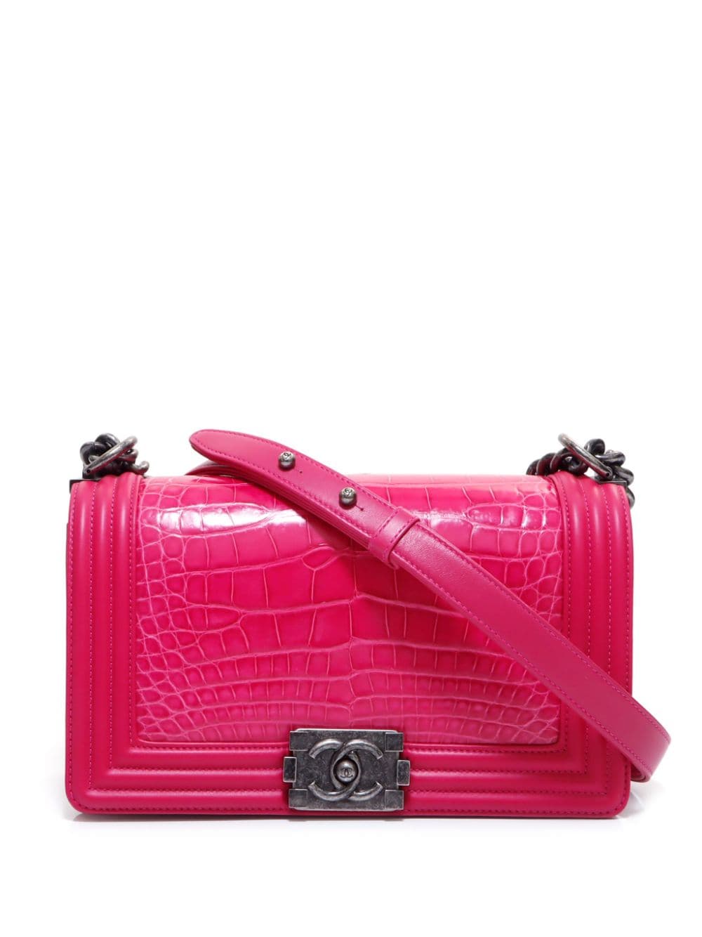 Pre-owned Chanel 2014 Boy  Shoulder Bag In Pink