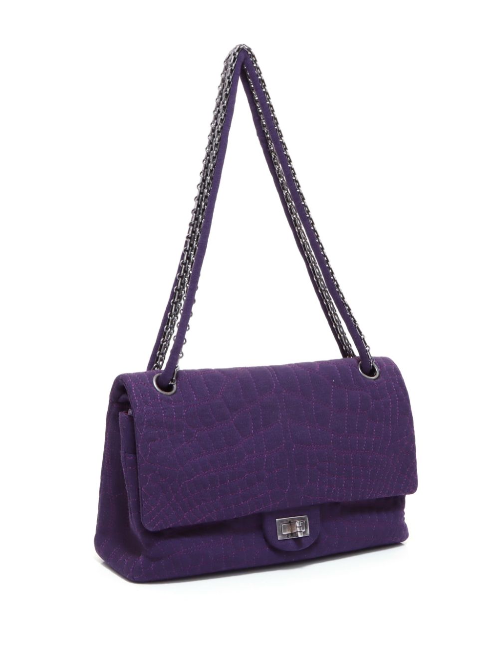 Pre-owned Chanel 2008 2.55 Reissue Shoulder Bag In Purple