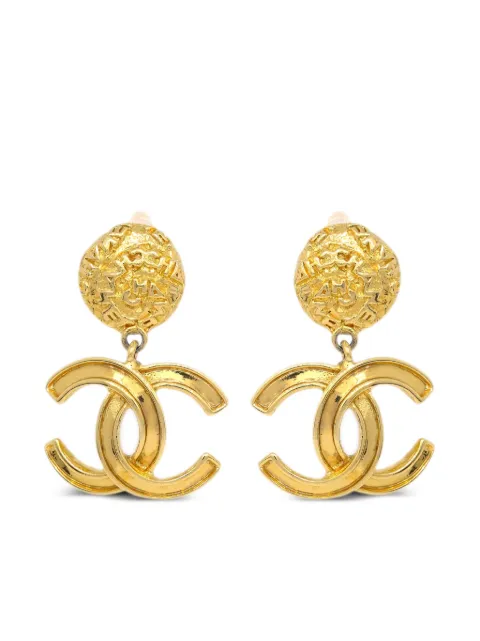 CHANEL Pre-Owned 1995 oorclips met CC-logo