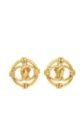 CHANEL Pre-Owned 1994 CC cut-out clip-on earrings - Gold