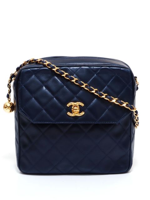 CHANEL Pre-Owned 2002 CC turn-lock diamond-quilted shoulder bag WOMEN