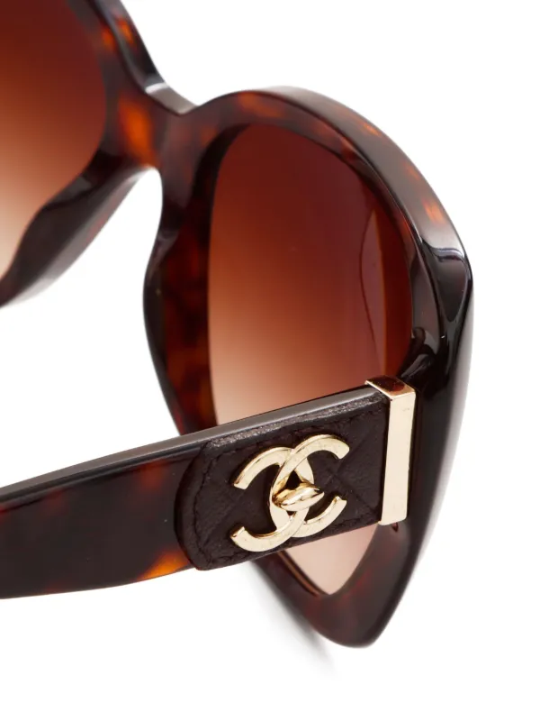 CHANEL Pre Owned Lentes De Sol Con Armazon Oversize 2000 Marron FARFETCH PE