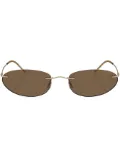 Giorgio Armani rimless oval-frame sunglasses - Gold