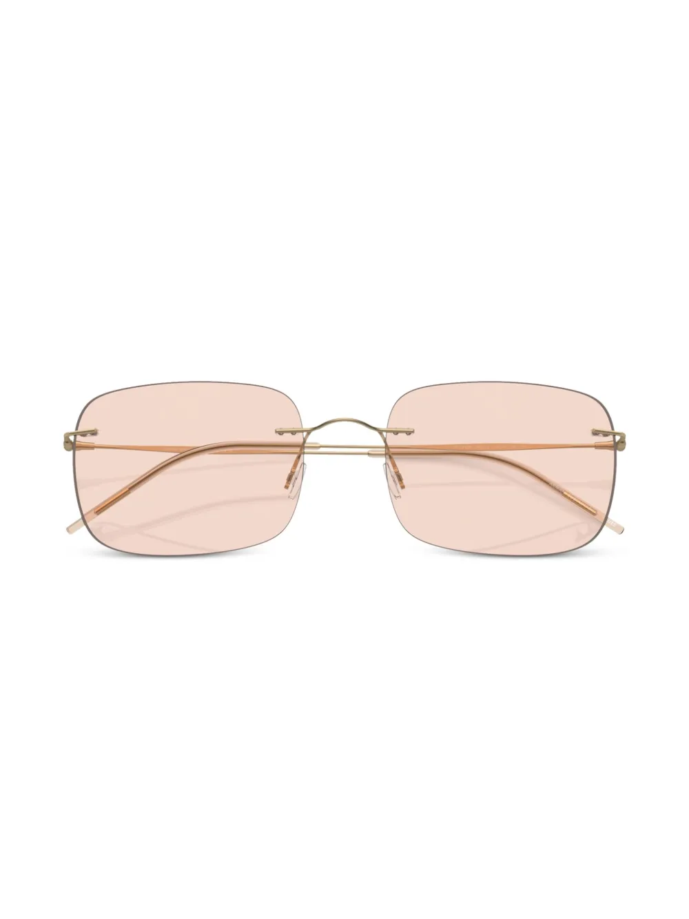 Shop Giorgio Armani Pillow Square-frame Sunglasses In Gold