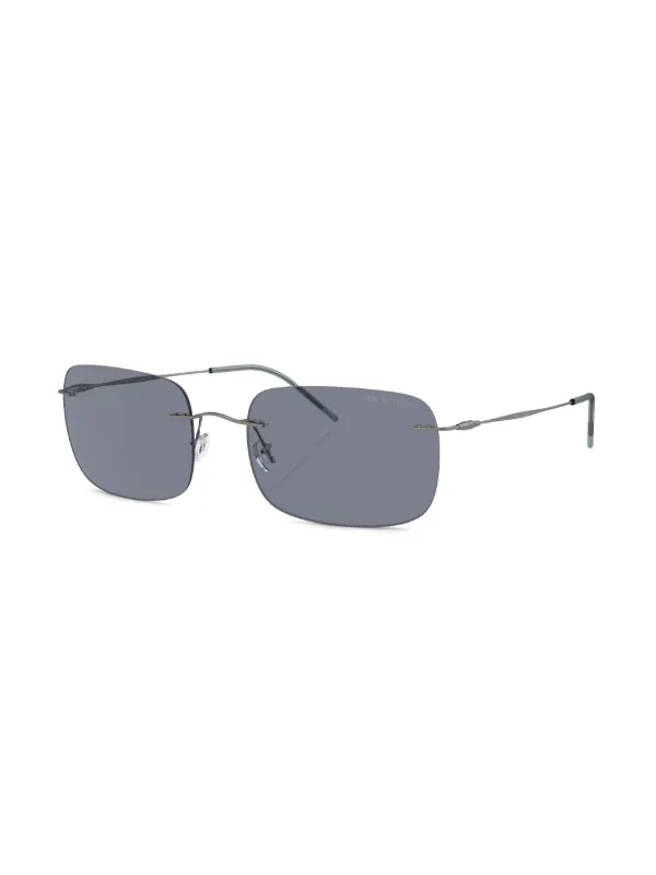Giorgio Armani Pillow square-frame Sunglasses | Silver | FARFETCH