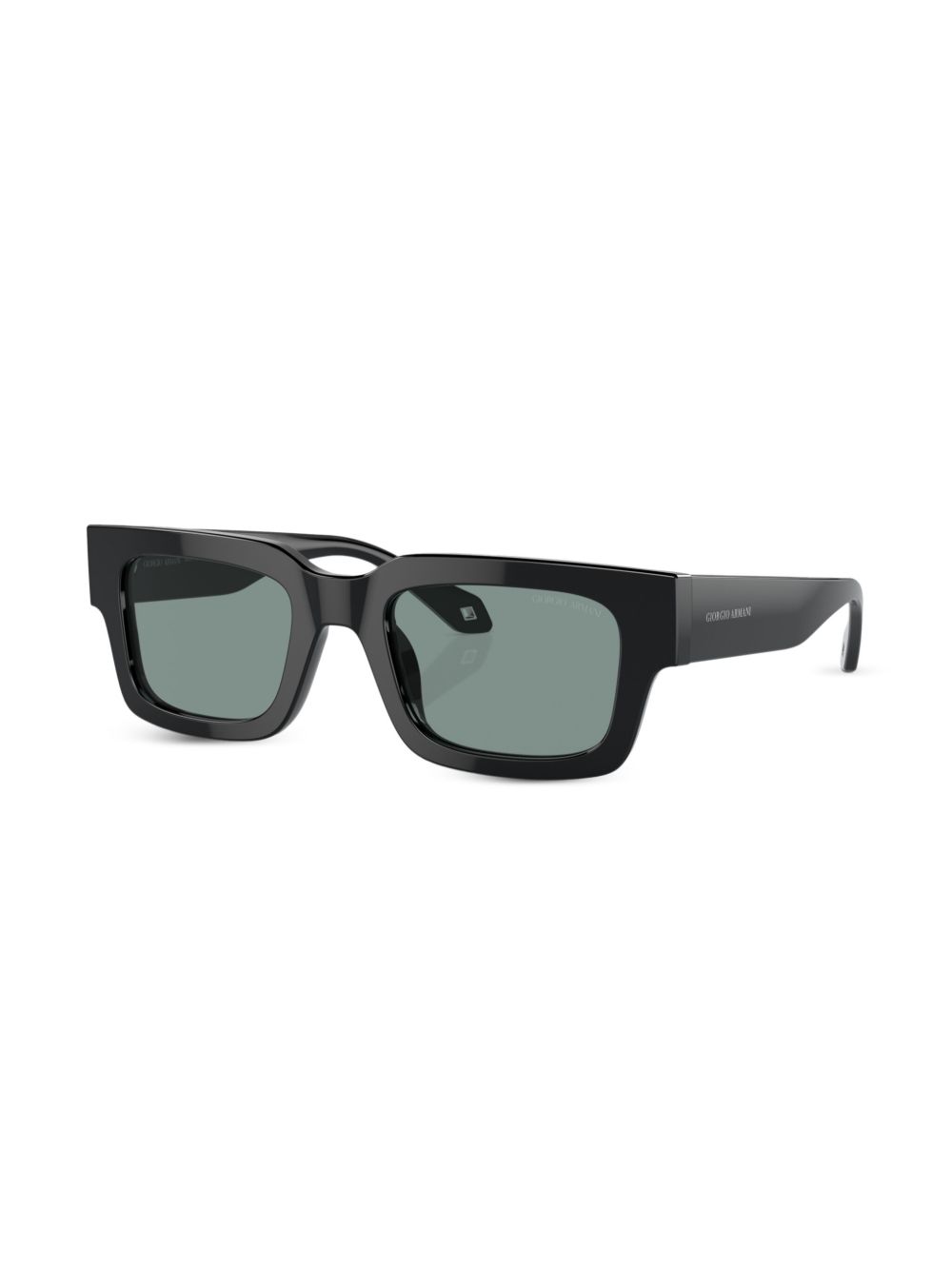 Giorgio Armani logo-print square-frame sunglasses - Black