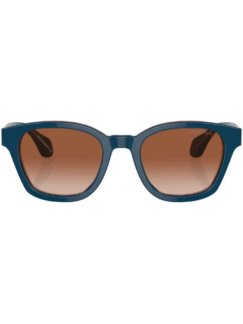Giorgio Armani logo-print oversize-frame sunglasses 