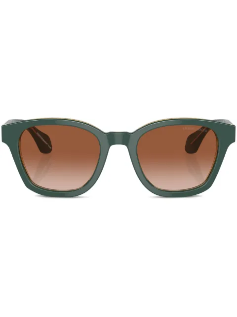 Giorgio Armani logo-print oversize-frame sunglasses 