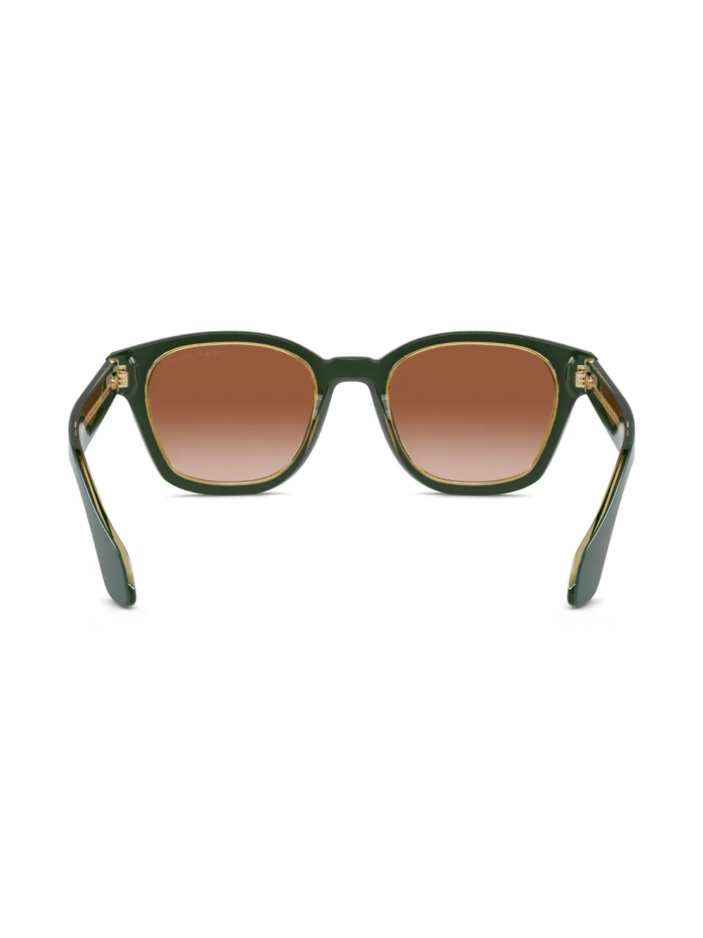 Shop Giorgio Armani Logo-print Oversize-frame Sunglasses In Green