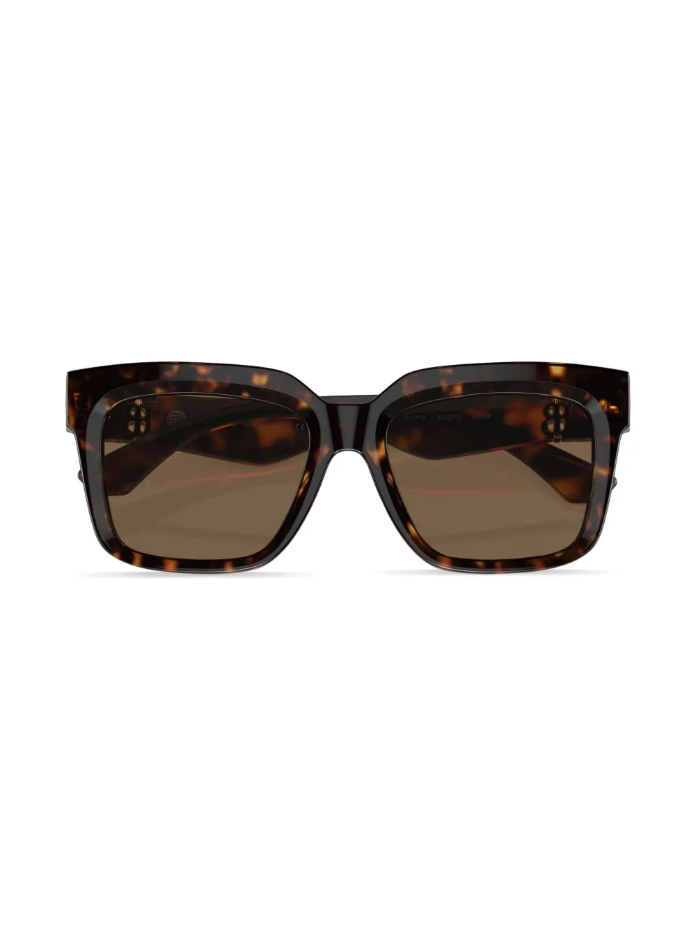 Burberry Eyewear Zonnebril met schildpadschild-design en vierkant montuur Bruin