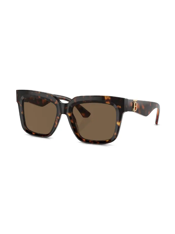 Burberry Tortoiseshell Acetate Sunglasses - Brown and Black Burberry BE4458U tortoise frame with dark brown lenses  main image 3