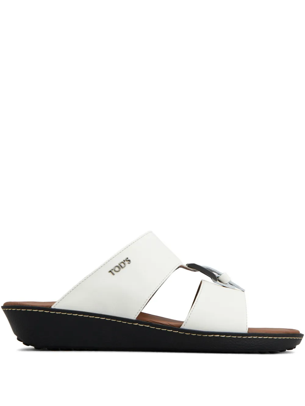 Tod's Sandalen met gespdetail en sleehak Wit