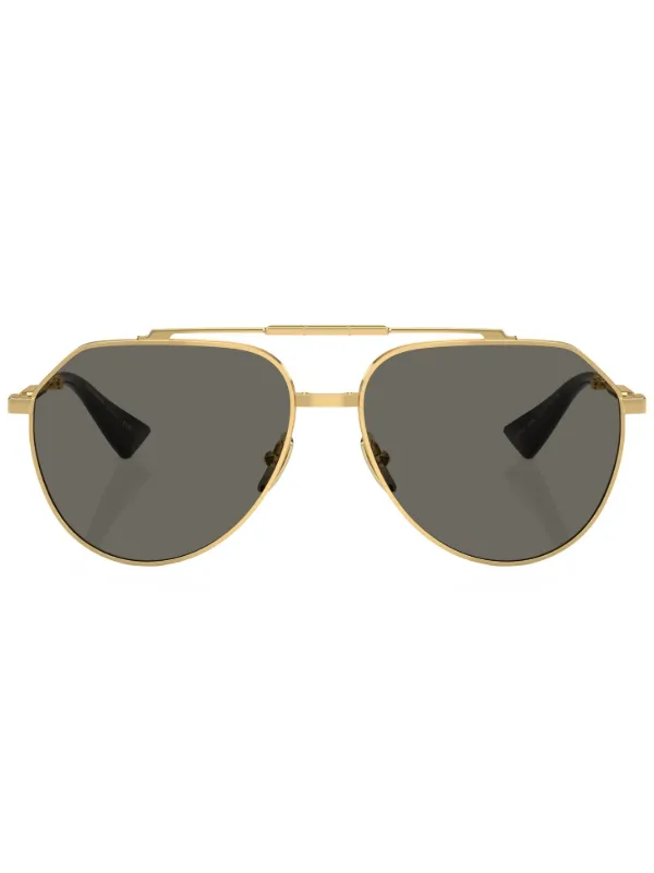 Dolce Gabbana Eyewear Stefano aviator-frame Sunglasses Gold