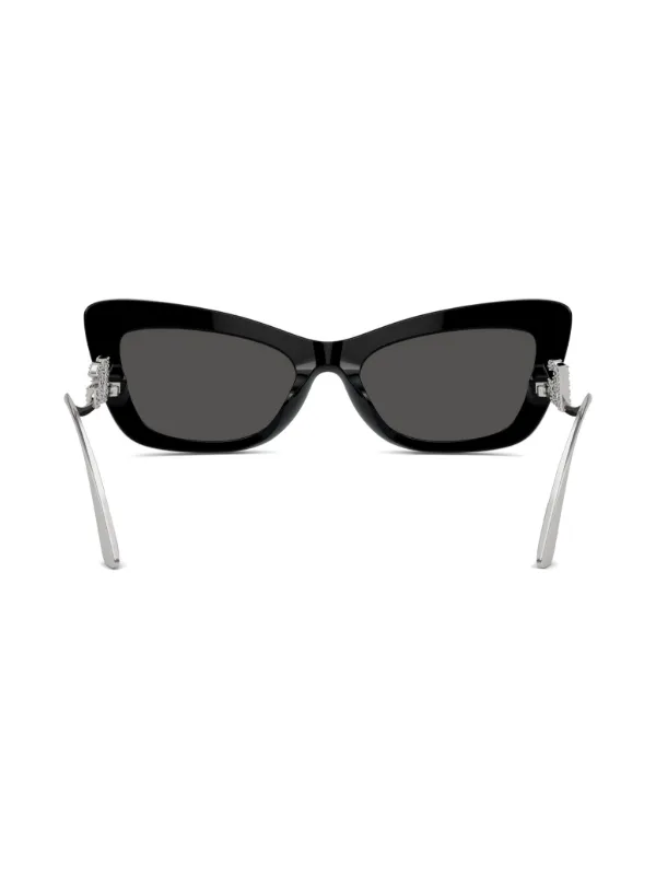 DOLCE&GABBANA キャットアイ サングラス Dolce & Gabbana Eyewear Crystal キャットアイサングラス | シルバー