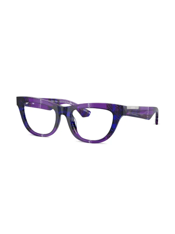 Burberry  Purple Rectangle optical glasses Burberry BE2406U eyeglasses for women in Check Violet main image 4