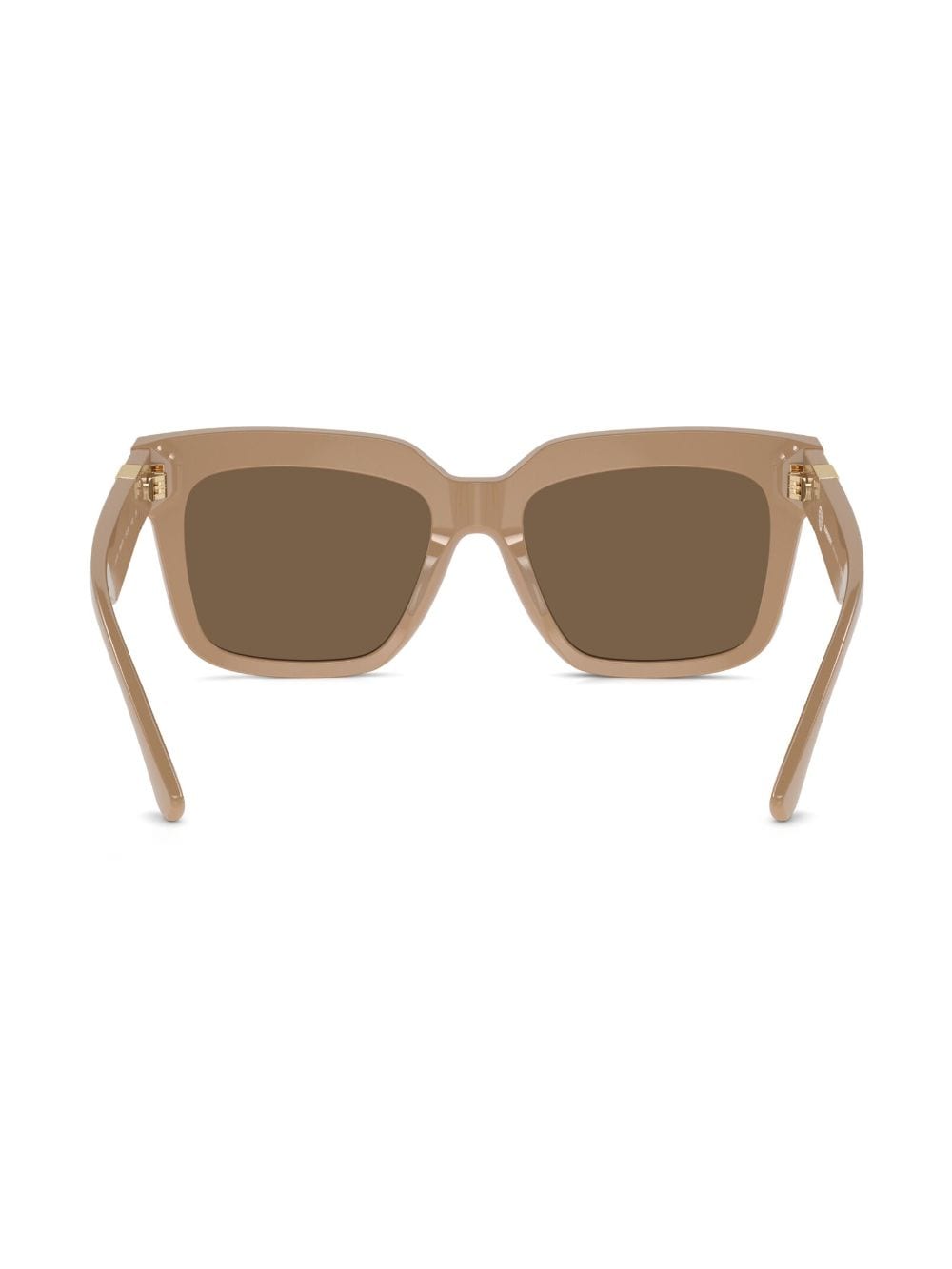 Shop Burberry Eyewear Monogram-plaque Wayfarer Sunglasses In Neutrals