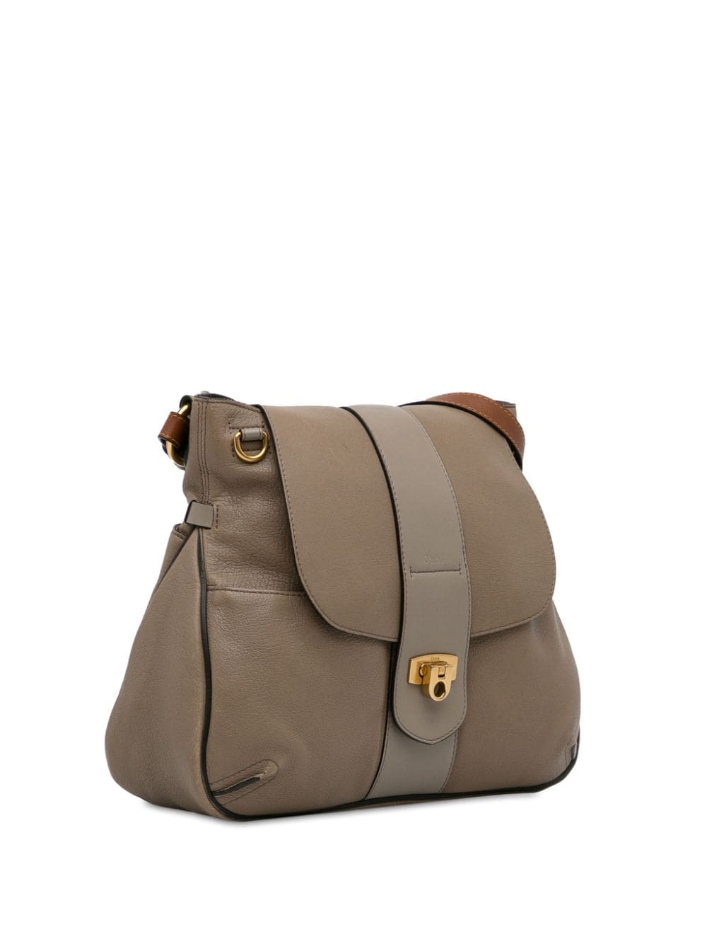 Pre-owned Chloé 21th Century  Chloe Leather Lexa Crossbody Bag In 褐色