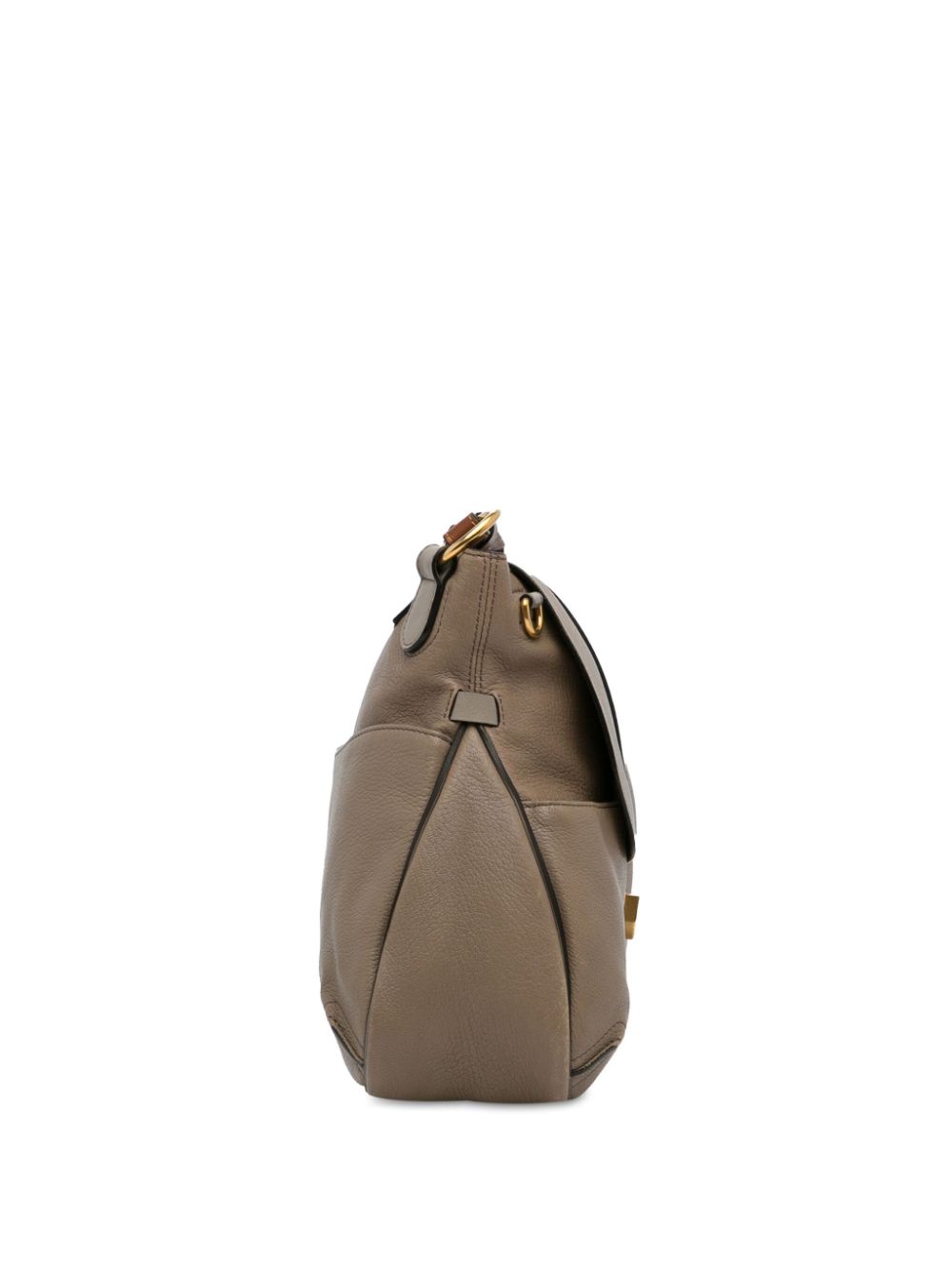 Pre-owned Chloé 21th Century  Chloe Leather Lexa Crossbody Bag In 褐色