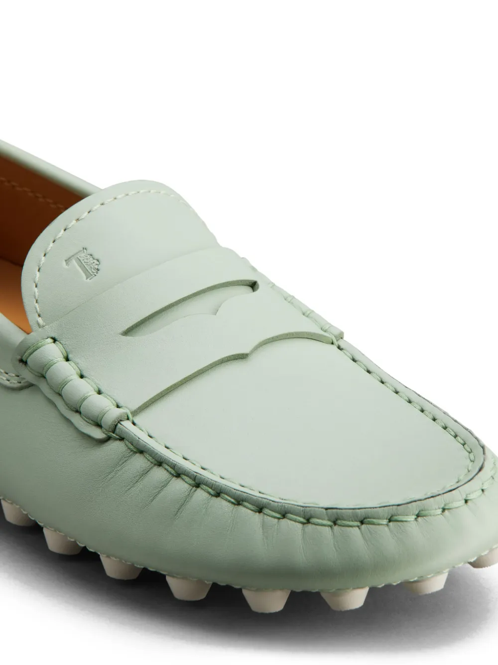 Tod's Leren loafers met bewerkte details Groen