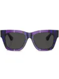 Burberry Eyewear checkered wayfarer-frame sunglasses - Purple
