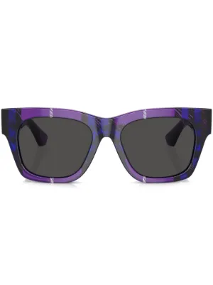Burberry Eyewear BE4447D Sunglasses | Purple | FARFETCH display picture 2