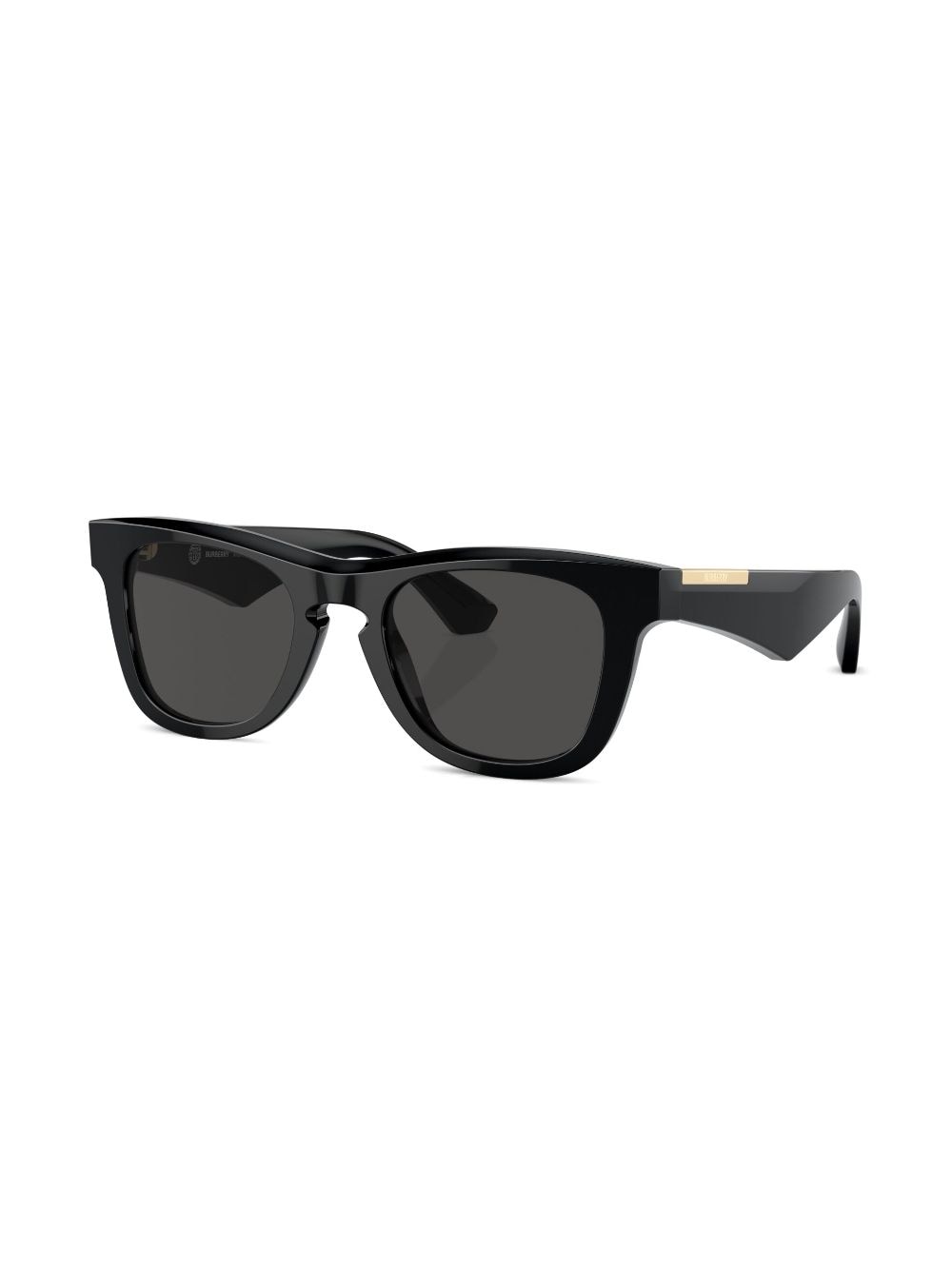 Shop Burberry Eyewear Logo-plaque Square-frame Sunglasses In Black
