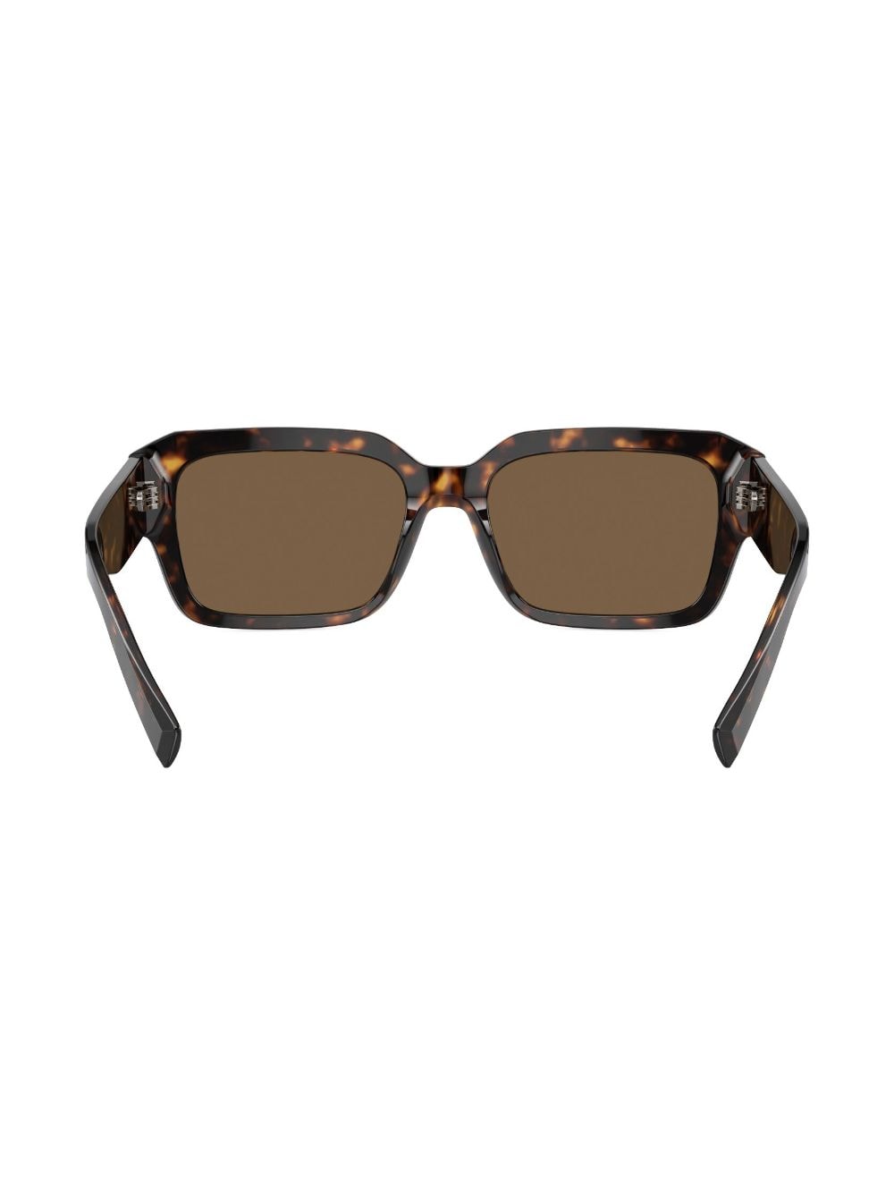 Shop Dolce & Gabbana Sharped Rectangle-frame Sunglasses In Brown