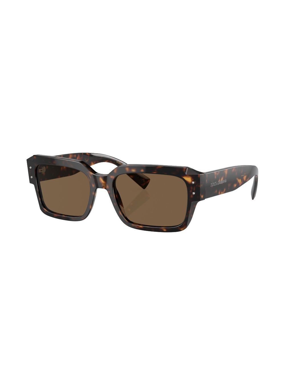 Dolce & Gabbana Eyewear Sharped zonnebril met rechthoekig montuur - Bruin