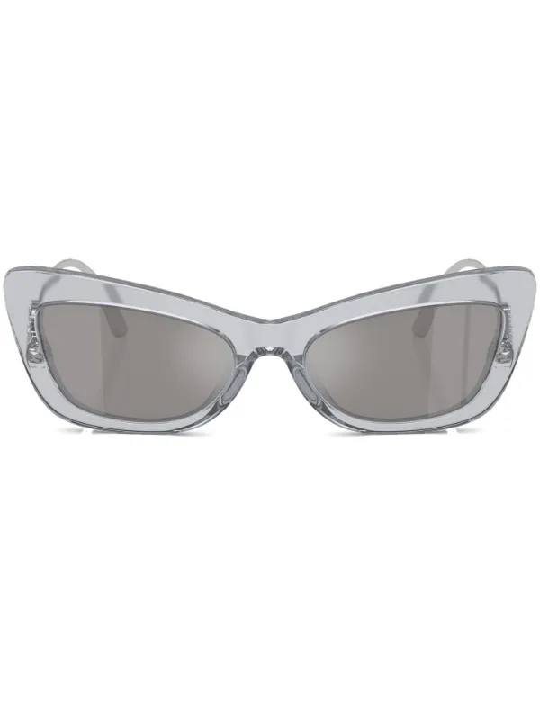 Dolce Gabbana Eyewear Crystal cat-eye Sunglasses Silver FARFETCH PH