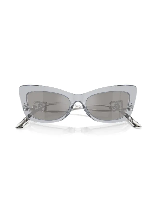 Dolce & Gabbana Eyewear Crystal キャットアイサングラス | シルバー