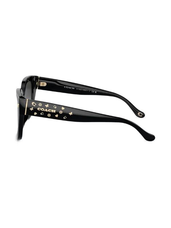 Coach Charms oversize-frame Sunglasses | Black | FARFETCH display picture 2