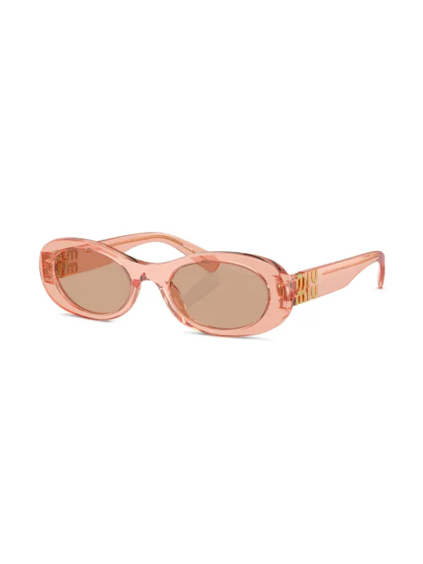 Miu Miu Eyewear オーバルフレーム サングラス | ピンク | FARFETCH JP