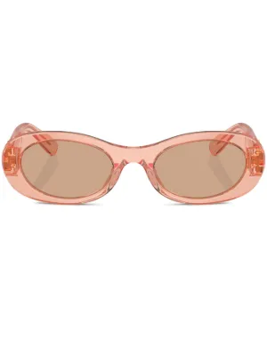 MIU MIU キャットアイサングラス トータスシェル Miu Miu Eyewear トータスシェル サングラス | グリーン | FARFETCH JP