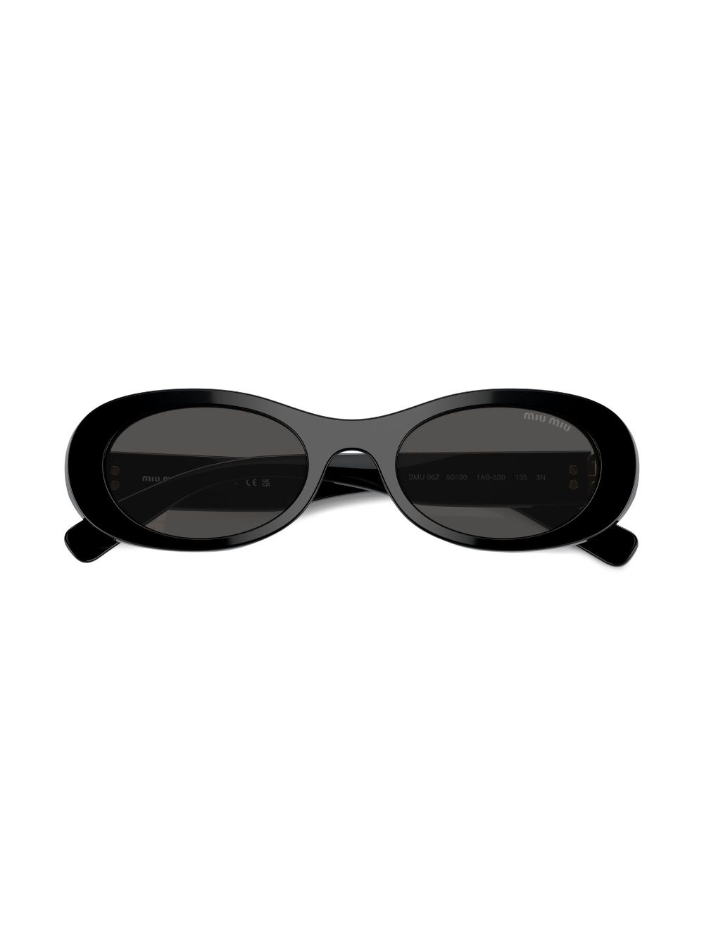 Miu Miu Eyewear logo-lettering oval-frame sunglasses Women