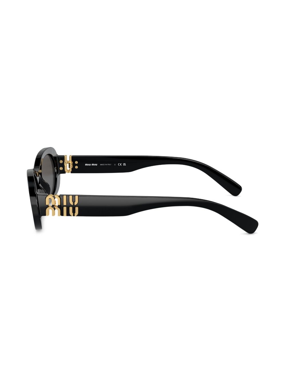 Miu Miu Eyewear logo-lettering oval-frame sunglasses Women