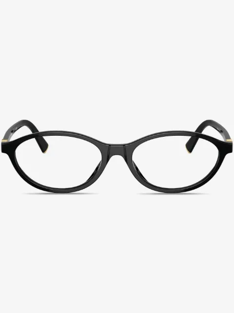 Miu Miu Eyewear Armação de óculos oval com logo