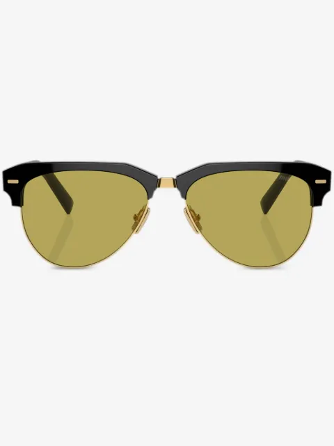 Miu Miu Eyewear logo-lettering navigator-frame sunglasses