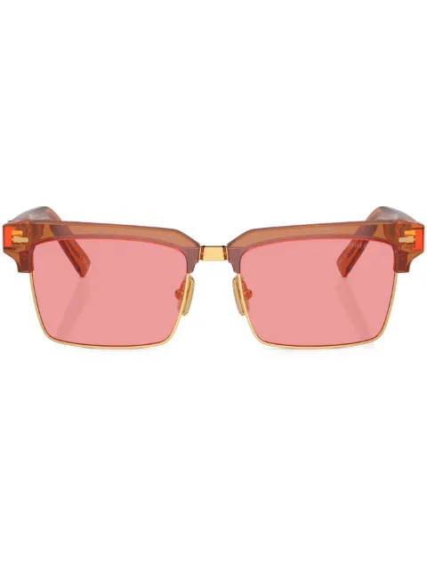 Miu Miu Eyewear logo-lettering square-frame sunglasses