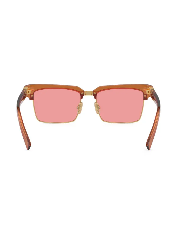 Miu Miu Eyewear スクエアフレーム サングラス | ブラウン | FARFETCH JP