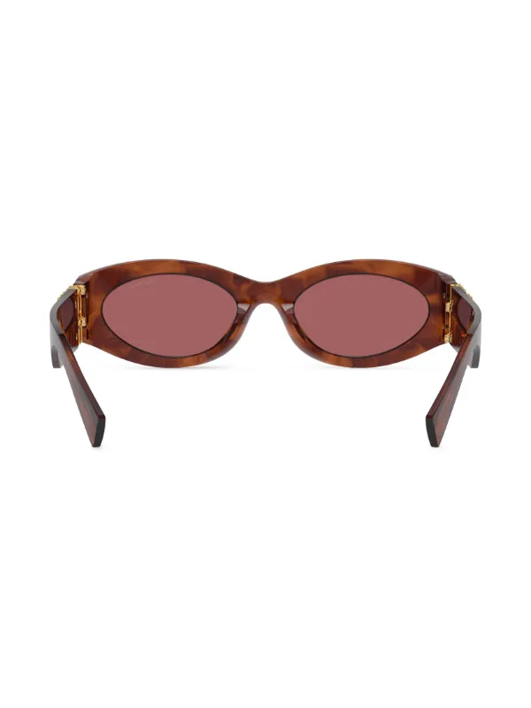 Miu Miu Eyewear オーバルフレーム サングラス | ゴールドトーン