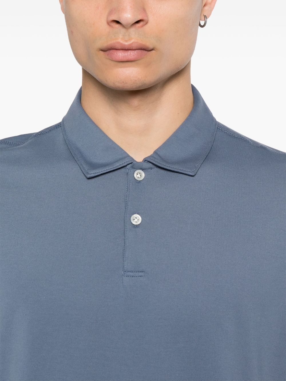 Shop Boggi Milano Logo-tag Polo Shirt In Blue