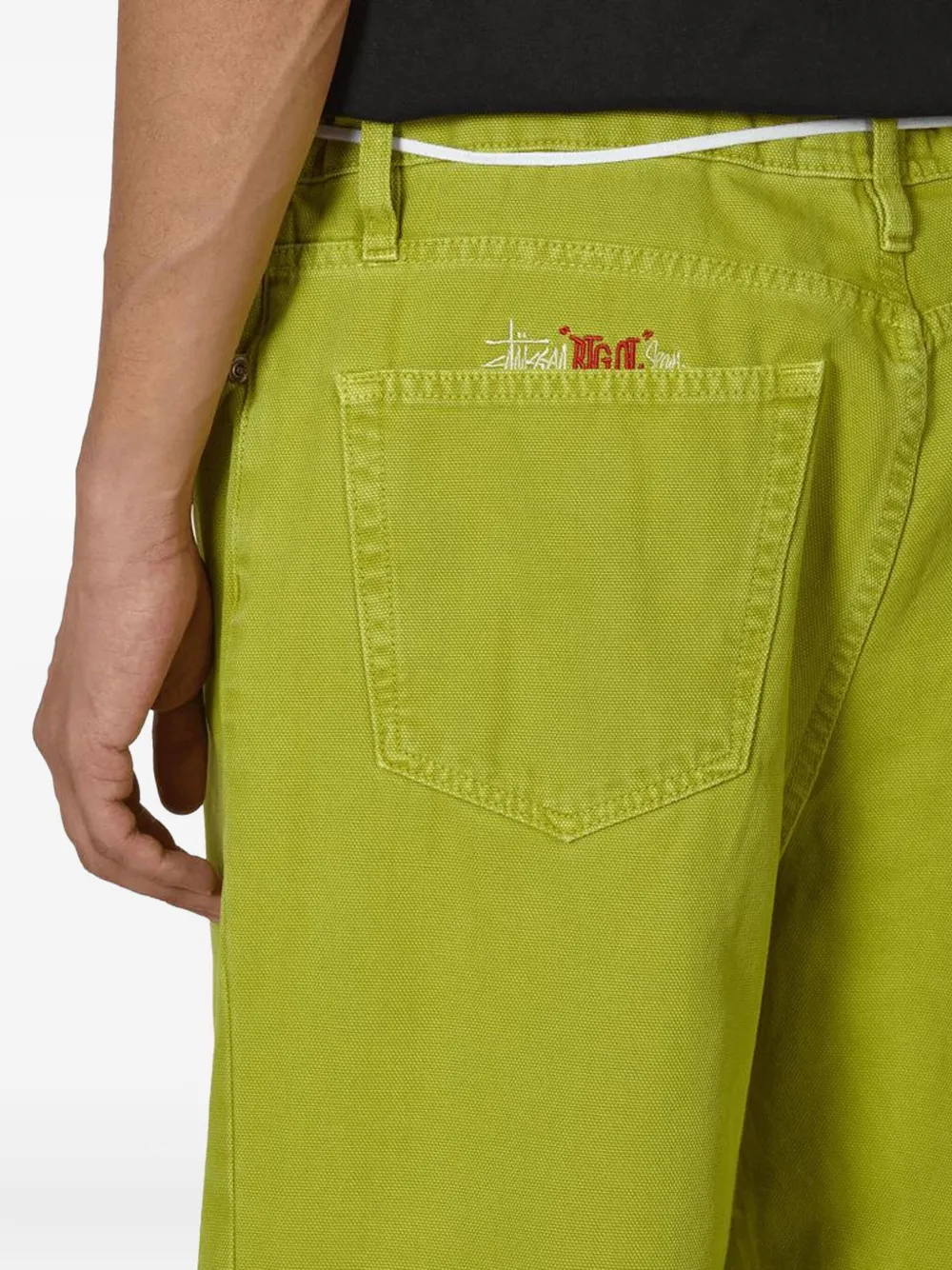 Stüssy Big OL washed canvas jeans Groen