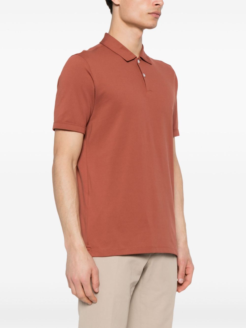 Shop Boggi Milano Short-sleeve Polo Shirt In Brown