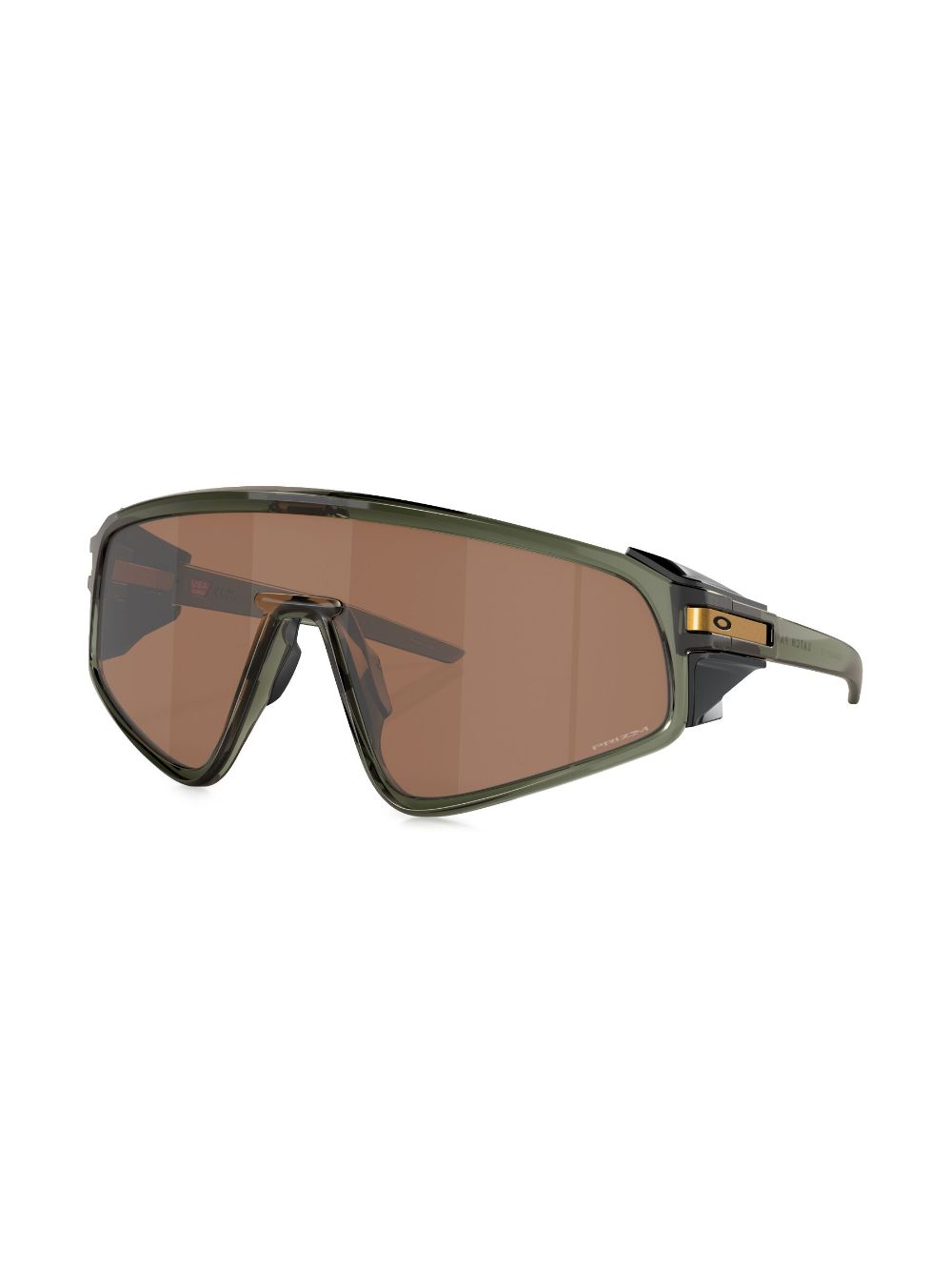 Shop Oakley Latch™ Panel Shield-frame Sunglasses In Green