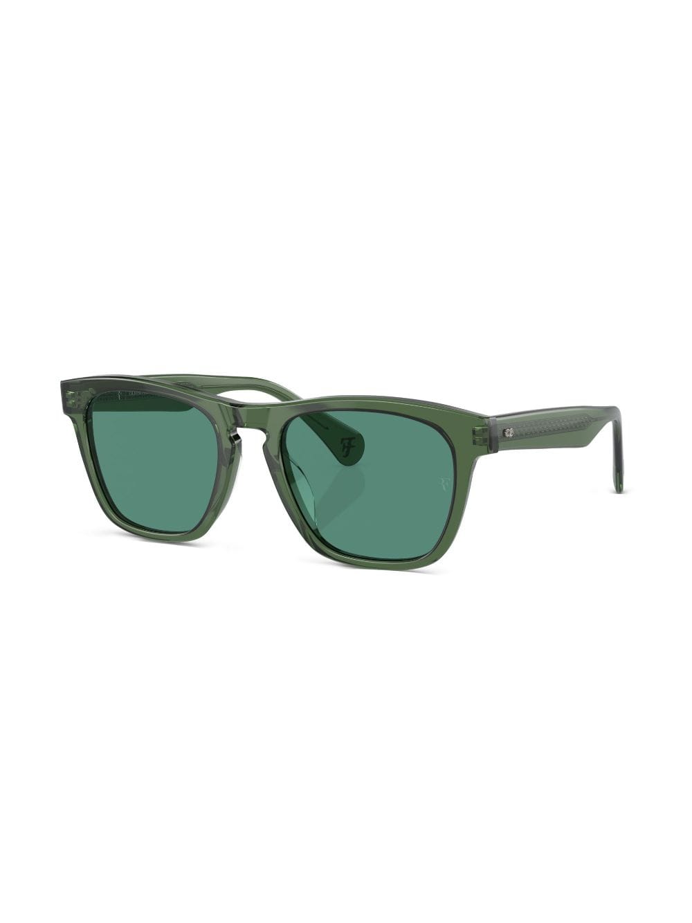 Shop Oliver Peoples R-3 Wayfarer-frame Sunglasses In Green