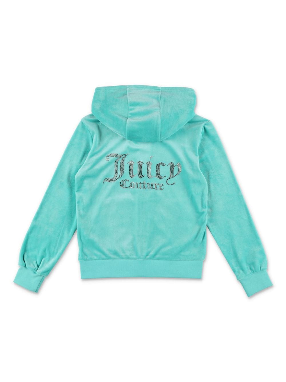 Shop Juicy Couture Zip-up Velour Hoodie In Green