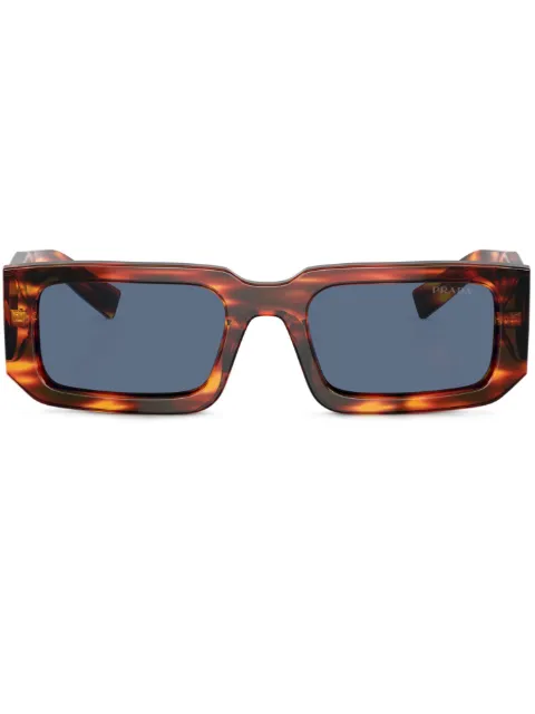Prada Eyewear lunettes de soleil rectangulaires à effet écailles de tortue