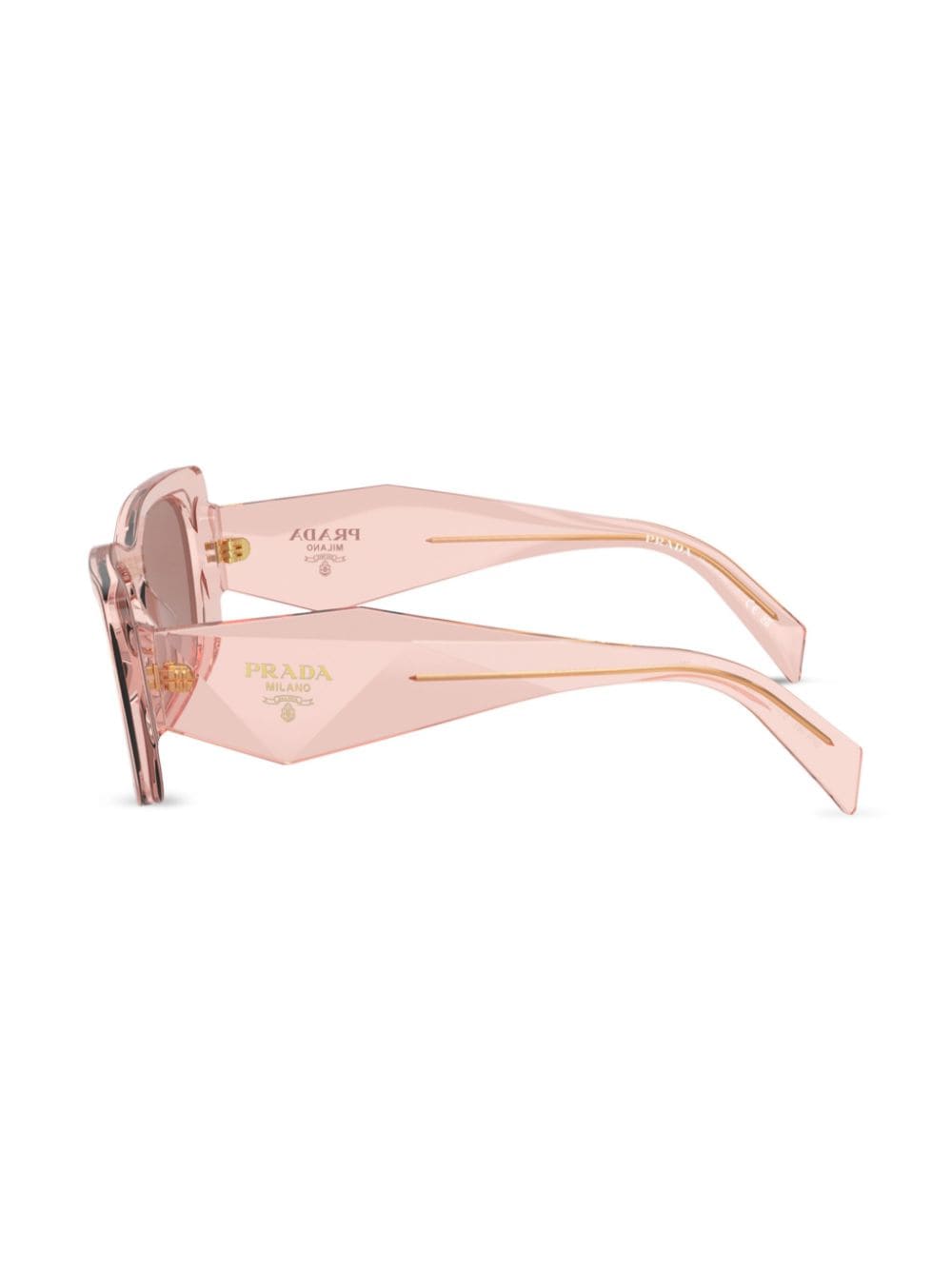 Shop Prada Pr 08ys Oversize Frame Sunglasses In Pink