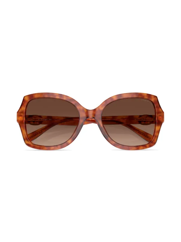 Coach tortoiseshell-effect butterfly-frame Sunglasses  display picture 2